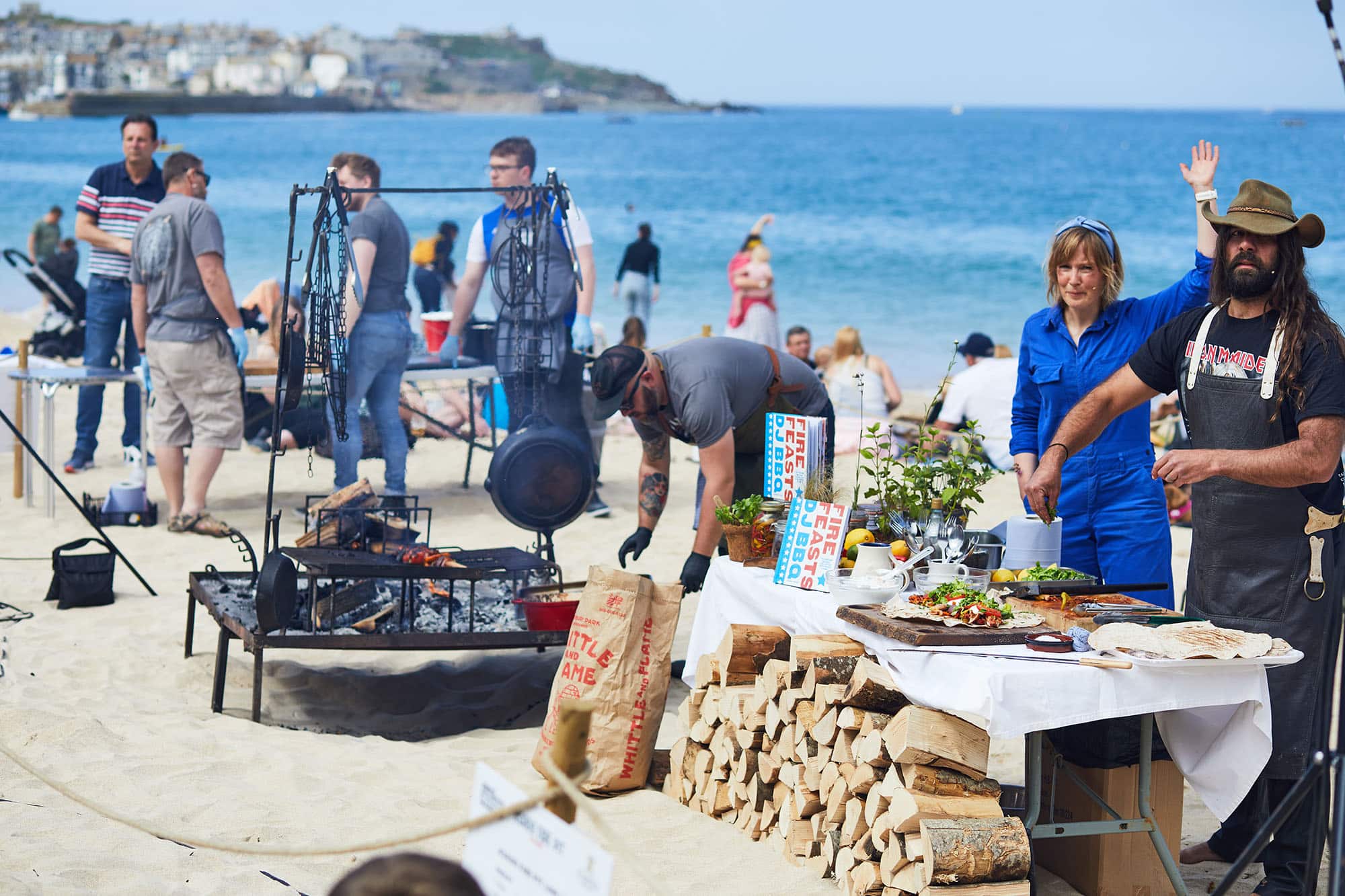 Beach side chef demos at tbe St Ives Food Fest