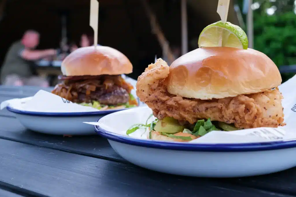 Burgers at Craftworks Padstow Cornwall