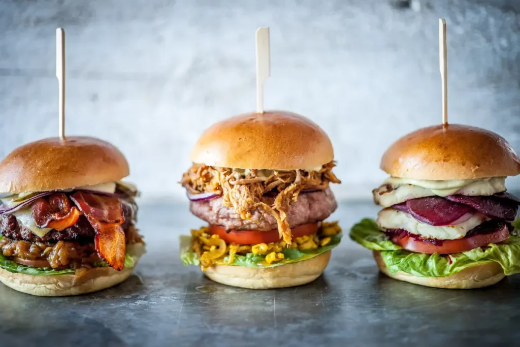 Burgers at Burgers and Fish in Padstow, Cornwall