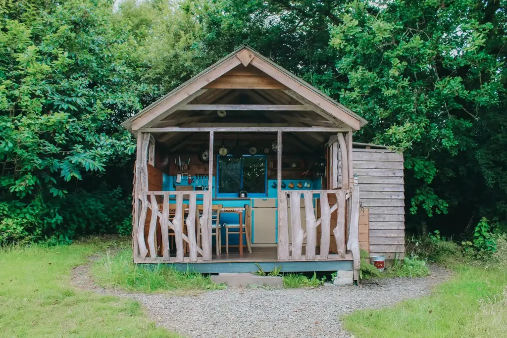 Bakesdown Farm Camping Kitchen Hut Exterior