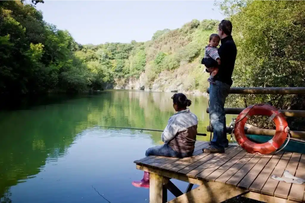 Cornish Tipi Holidays Fishing by the Lake