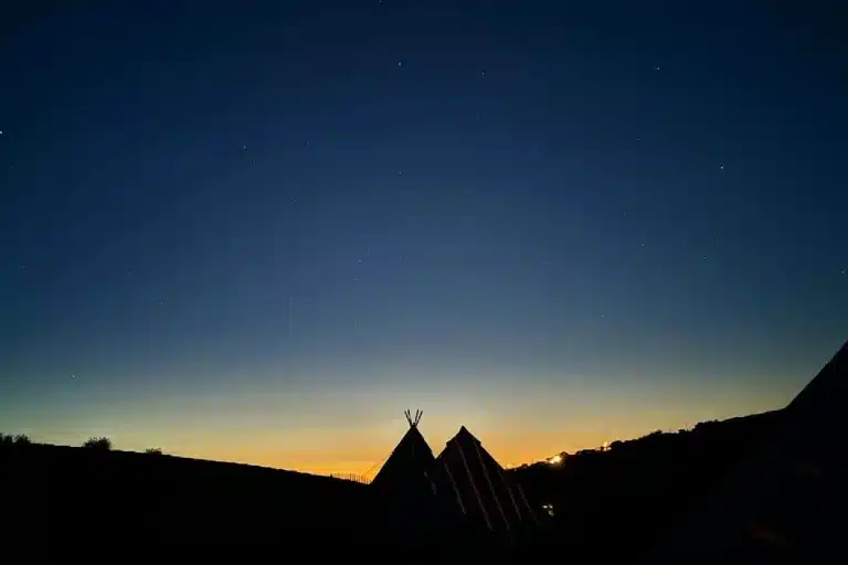 Higher Pendeen Camping and Bell Tents at Night.webp