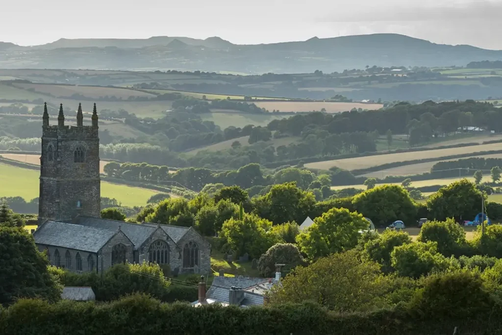 Highertown Farm Campsite Aerial View