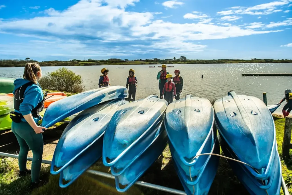 Stithians Lake Activities Centre Canoes by the Lake