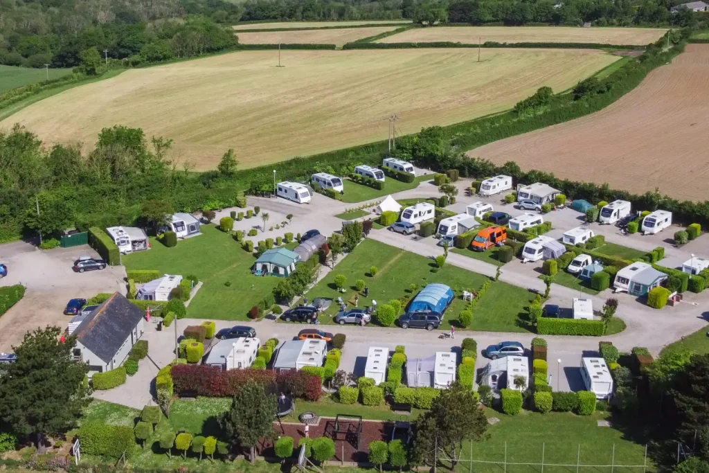 The Laurels Holiday Park & Cottages Campsite Aerial View