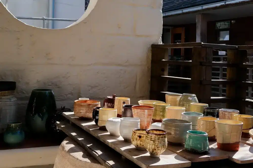 The Leach Pottery Sun Drying Clay Pieces 1.webp