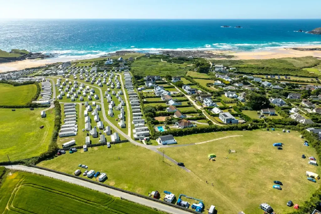 Treyarnon Bay Caravan Park Aerial View