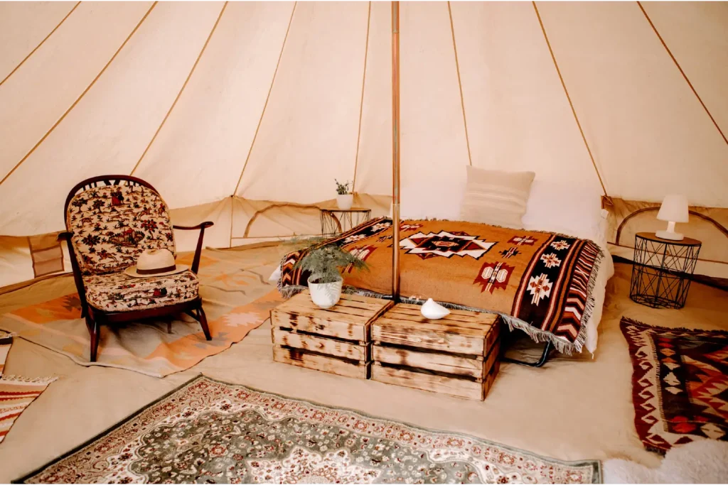Ysella Glamping Luxury Bell Tent Interior
