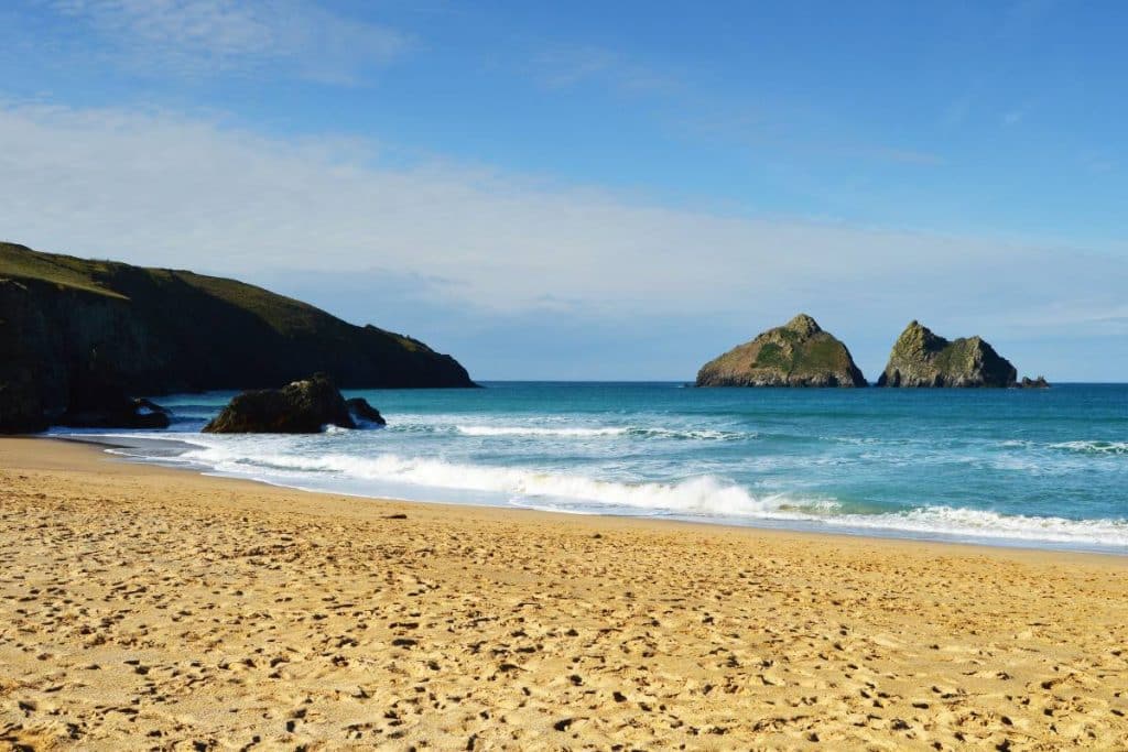 Holywell Bay beach in Cornwall