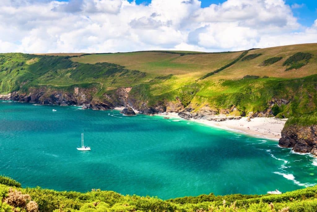 Lantic Bay beach in Cornwall