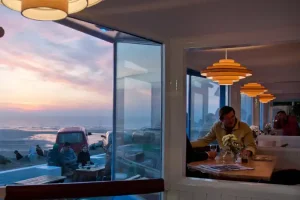 Blue Bar Window View